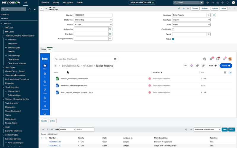 Box for ServiceNow native integration 1