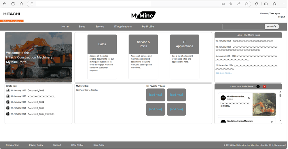 MyMineトップ画面