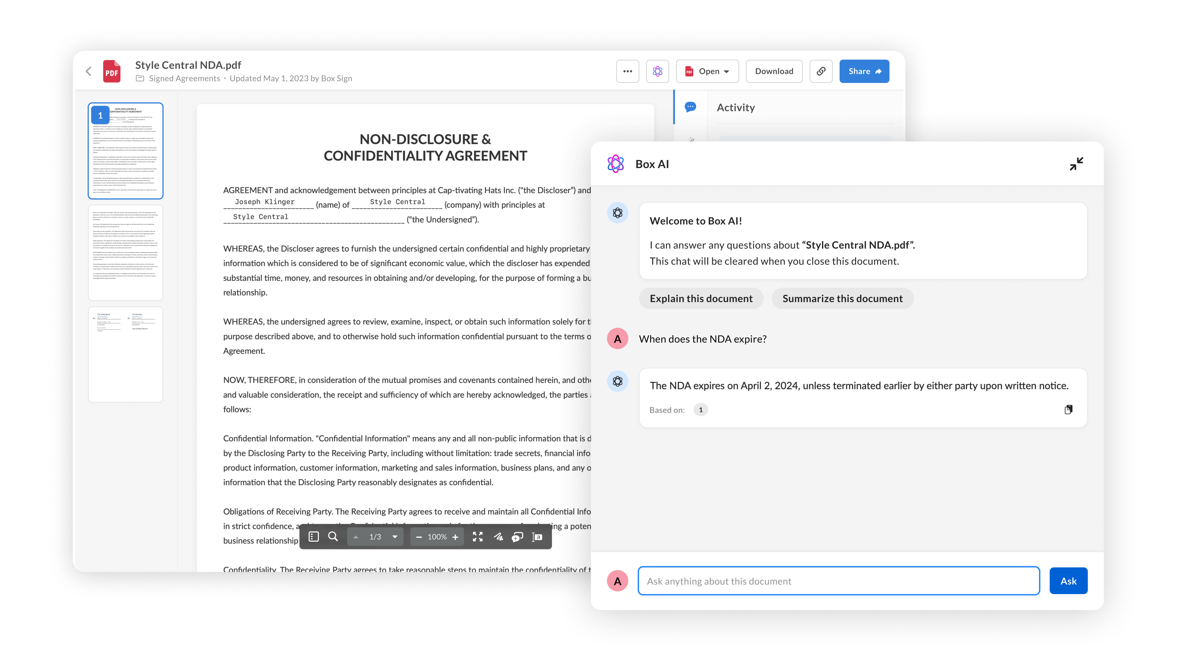 Box AI for Documents