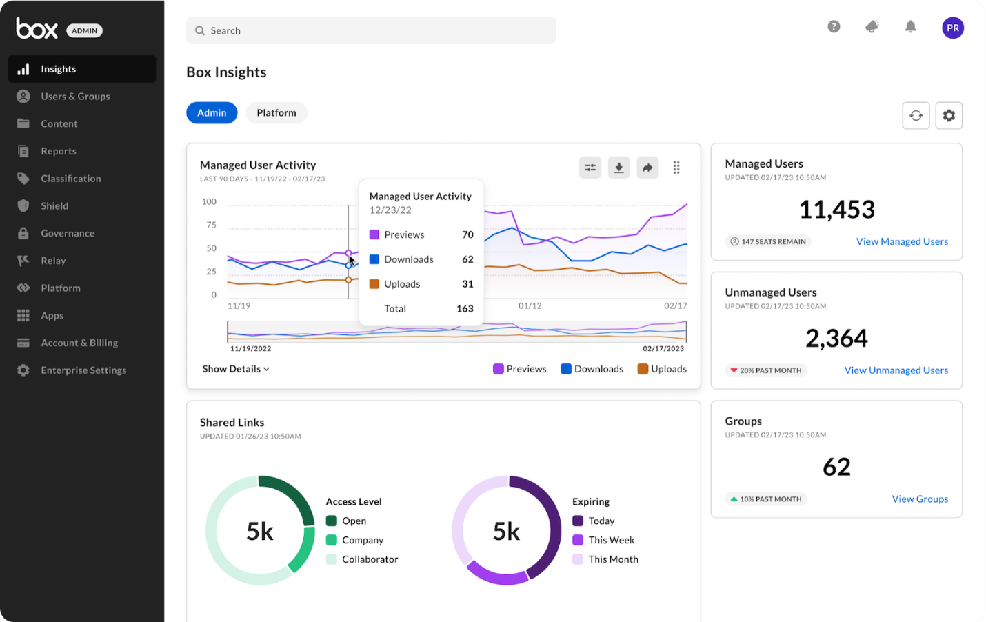 新しい管理者インサイトでコンテンツクラウド全体をより可視化する 1