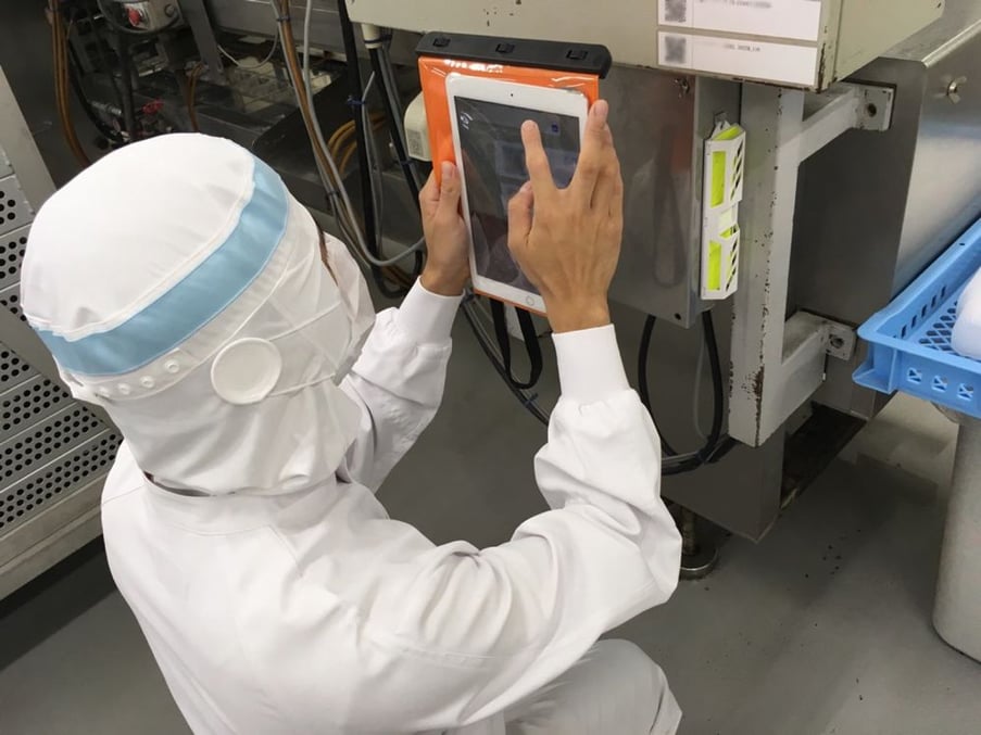 Box上にある機械のマニュアルに、QRコードからアクセス