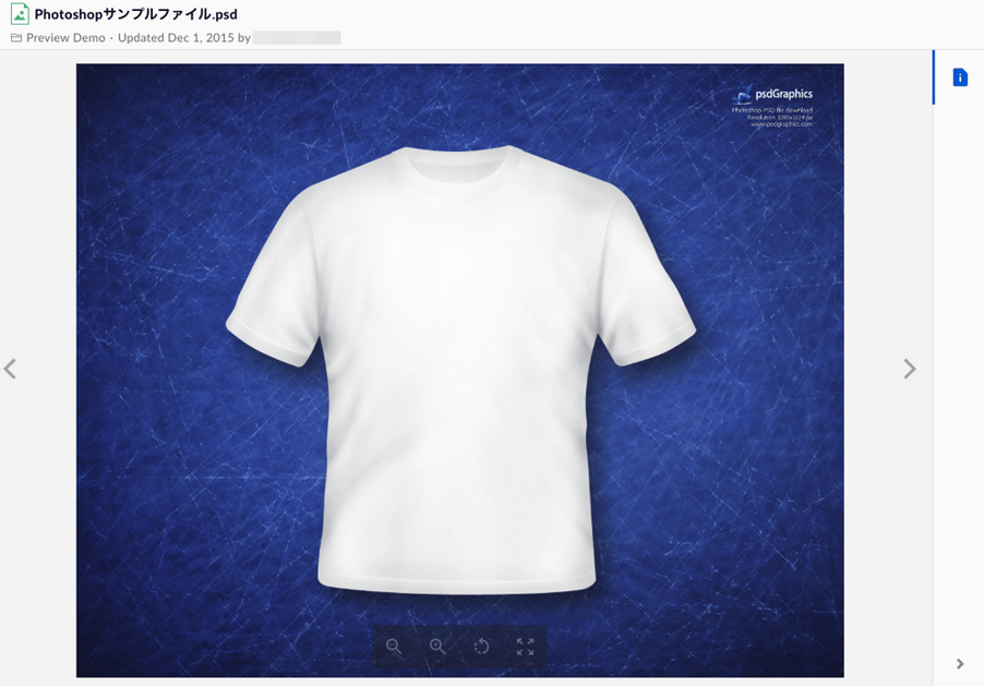 Adobe Photoshopファイルプレビューの際のイメージ図　（※本図は、お客様のインタビュー内容を元に再現した画面であり実際のものとは異なります。）